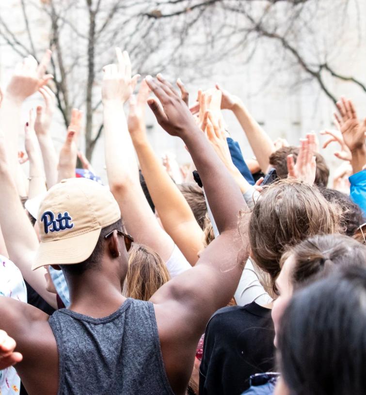 group of people gathering