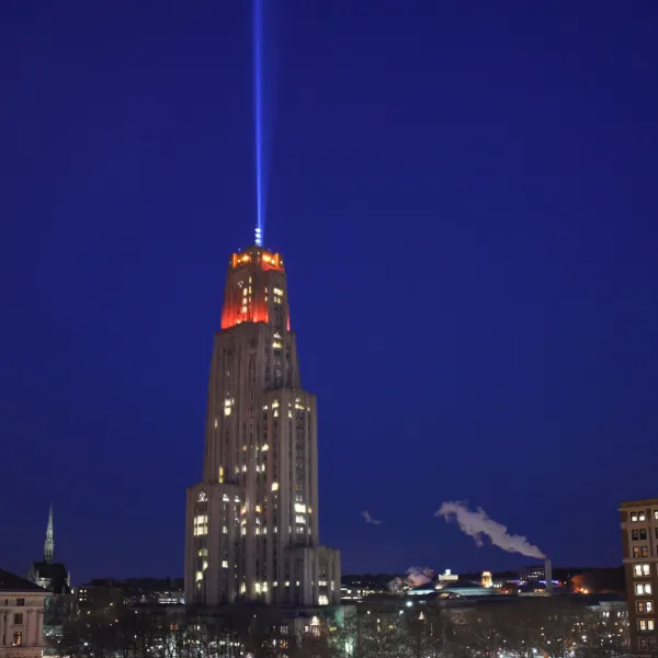 Cathedral of Learning victory lights